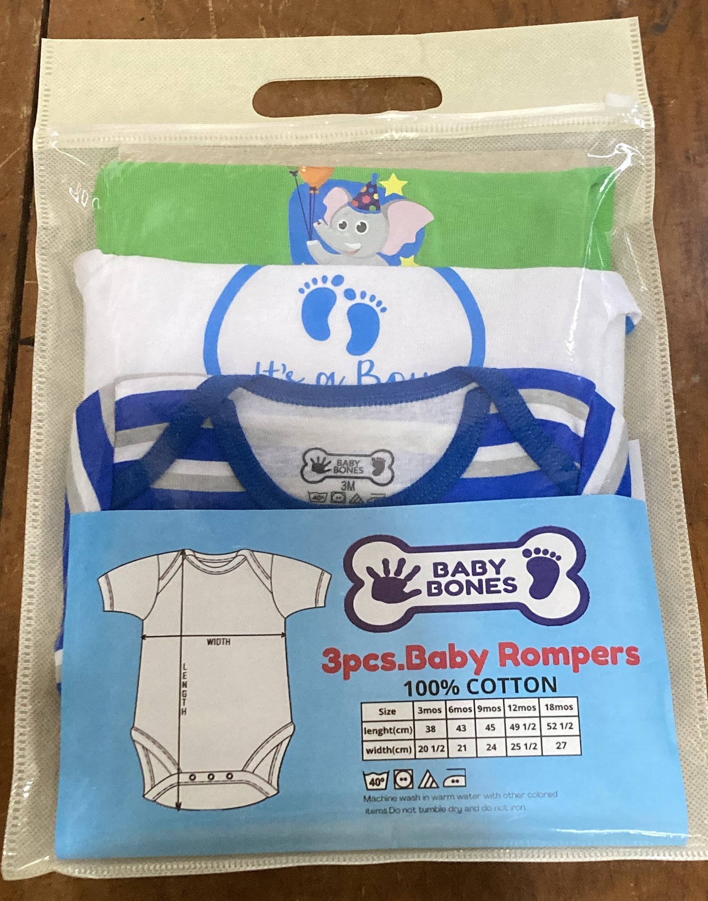 Boys Rompers (3 pack)