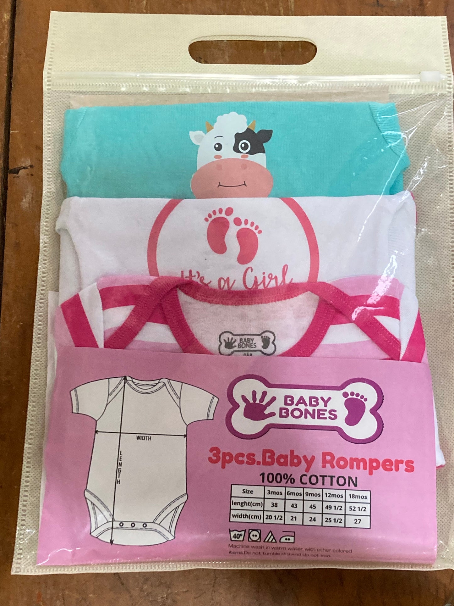 Girls Rompers (3 pack)